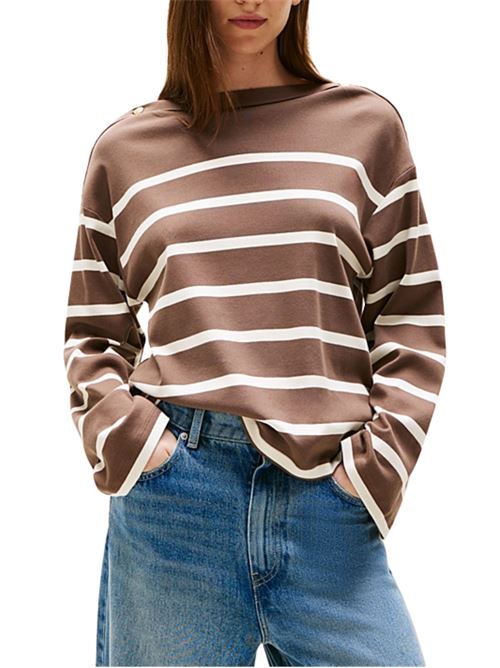 T-shirt manica lunga in cotone Tommy Hilfiger | WW0WW457600BL